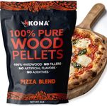 Kona Wood Smoker Tube & Smoking Pellets Set - Hot & Cold Smoke for Charcoal, Electric, Gas & All BBQ Grills - Stainless Steel 12 Inch Hexagon & 14 ounces of Premium Blend Hardwood