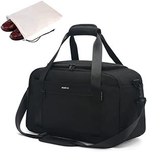 ECOHUB Personal Item Bag 16 Inch Small Duffel Bag Travel Bag Travel Essentials Gym Bag Tote Duffel Bag Overnight Bags Weekender Bags for Women and Men Shoulder Bag Carry On Shoes Bag (Black)
