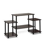 Furinno 11257DBR/BK Turn-N-Tube No Tools Entertainment TV Stands