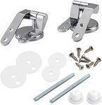 Universal Toilet Lid Hinges, Zinc Alloy Toilet Seat Hinges Fittings, with Required Screws and Accessories for Home Repairing, Perfect Replacement Hinges for Most Wooden Resin MDF Toilet Seats