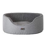 Feandrea Dog Bed, Pet Bed, Reversible Cushion, 83 x 63 x 27 cm, Grey PGW32GG