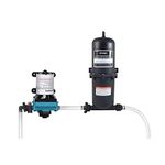 Onsen - 3.0 Diaphragm RV Marine 12-Volt Water Pump & 1.0L Accumulator Tank - for Cabins, Boats, RV Fixtures, & Tankless Water Heaters - with Strainer, 1/2" Adapters, & 12 Volt Battery Alligator Clips