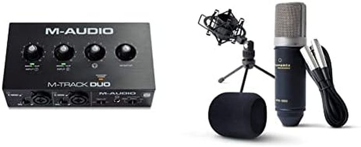 M-Audio M-Track Duo + Marantz Professional MPM-1000 - Scheda Audio e Microfono - Pacchetto Completo per Registrazione, Streaming e Podcast