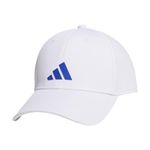 adidas Men's Pregame Structured Stretch Fit Cap, White/Semi Lucid Blue, Large-X-Large