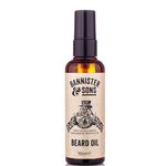 Bannister & Sons Mild Spicy Citrus Scented Beard Oil - Best Beard Oil for Men - Nourishing Skin Care and Premium Hair Oil with Sweet Almond Oil and Jojoba - The Perfect Barber Beard Oil