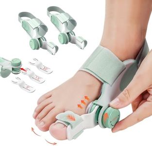 EliaValth 2 PCS Bunion Corrector for Women Big Toe, Adjustable Brace with Knob & Angled Plates for Hallux Valgus Relief & Toe Alignment, Large Strap