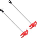 TCP Global Paint, Epoxy Resin, Mud Power Mixer Blade Drill Tool for Mixing Quarts and Gallons (2 Pack) - 10" Long, 1/4" Round Drill Shaft, 2.5" Plastic Paddles - Stirring Cans, Buckets, Pails and Cups