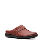 Clarks Women's Un Loop Ease Mules, Chestnut Leather, 9 Medium US