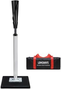 LOMGWAYS Baseball/Softball Tee-Height Adjustment 25"-37", Portable Baseball Batting tee with Removable Rubber Top, Heavy Weight Base and Carry Bag for All Ages, Easy to Assemble and Transport