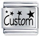 Personalised Custom Made Shooting Star Daisy Italian Charm - fits all 9mm Italian Style Charm Bracelets