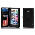 cadorabo Book Case works with Nokia Lumia 929/930 in MIDNIGHT BLACK - with Magnetic Closure and 3 Card Slots - Wallet Etui Cover Pouch PU Leather Flip