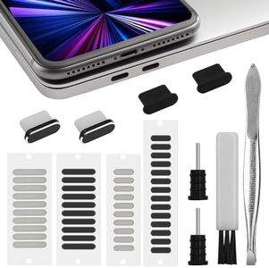 52 Pcs USB C Dust Plug Set Compatible with iPhone 15 Series, USB C Port Cover Phone Speaker Cover,Phone Charging Port Cleaner for Samsung Galaxy S23 S22 Ultra S21 FE S20 Note 20 and All Type-C Devices