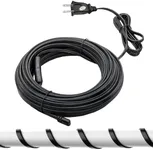 Giraffe Tools 30FT Heat Cable, Heating Cable for Roofs and Gutters, Easy Heat, Water Pipe Heat Cable, Pipe Freeze Protection Down to -40℉, Black