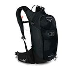 Osprey Siskin 12 Men's Bike Hydration Backpack with Hydraulics Reservoir, Obsidian Black