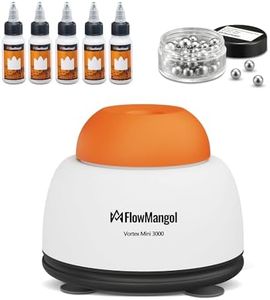 Flowmangol Vortex Mini 3000 Paint Shaker for Hobbies, Miniature Model Paint Mixer with Mixing Balls & Empty Dropper Bottles-30 ml also for Airbrush Acrylic Paint, Nail Gel Polish, Ink, Eyelash Glue