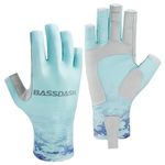 Bassdash ALTIMATE UPF 50+ Women’s Fishing Gloves UV Sun Protection Fingerless Gloves for Kayaking Paddling Hiking Cycling Driving Shooting Training