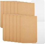 Paper Junkie 12 Pack Small Pocket Notepad, Kraft Paper Cover To Do List Notebook, Memo, Top Bound, 64 Lined Pages Each (2.7x4.5 In)