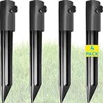 Gray Bunny Steel Torch Stakes, 4-Pack, Compatible with Many Brands, Outdoor Torch Stand Stake for Freestanding Poles, Umbrellas, Flagpoles, Fishing Rods