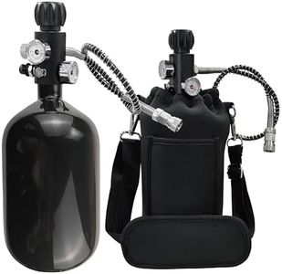 DOT 68ci 4500Psi Carbon Fiber Paintball Tank System,Black PCP air Tank,HPA Ttank Paintball Air Tank PCP Tank with 5/8-18UNF Thread Dual Gauge Valve