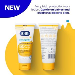 E45 Kids & Baby Sun Lotion SPF 50+ – Sensitive Skin, UVA/UVB, 180ml
