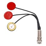 Alnicov Self-adhesive Pickups Piezo Transducer 3 in 1 Microphone Contact Piezo Pickup with Buzzer Compatible for Guitar Violin Ukulele