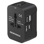 Travel Adapter with USB C, Universa