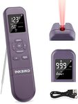 INKBIRD Instant Read Digital Thermometer with Probe,Infrared Thermometer with Alarm,Timer and Preset Menu for BBQ,Cooking,Smoker,Griddle,Oven,Pizza,Chicken