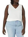 Amazon Essentials Women's Regular-Fit Sleeveless Layering Tank Top (Available in Plus Size), Ivory, M