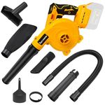 BYCZONE Cordless Leaf Blower for Dewalt 20V Max Battery, Jobsite Air Blower with Brushless Motor,6 Variable Speed Up to 180MPH,2-in-1 Handle Electric Blower and Vacuum Cleaner(Battery Not Included)