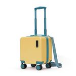 Mokobara The Moko Blocks Unbreakable Polycarbonate Extra Light Weight Kids Luggage | Hard Trolley Suitcase for Kids (38 cms (3-8 Years), Sunshine)