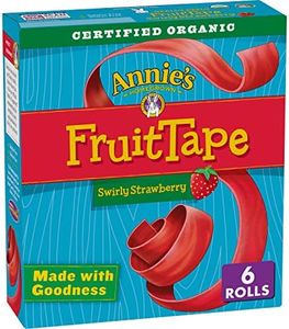 Annie's Organic Fruit Tape, Swirly Strawberry, Non-GMO and Organic Fruit Flavored Snacks, 6 Rolls, 4.5 oz