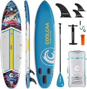 COOLCAA Dolphin Lite 11'8" Inflatable Stand-Up Paddle Board, 490Lbs Capacity SUP Board with 34'' Extra Wide, Fishing Paddleboard with Accessories & Bag for Adults Youth (Cosmic Splash)