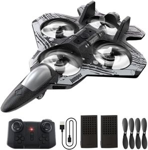 XOS Remote Control Foam Airplane Drone RC Stunt Plane RC Fighter Jet with LED Light, 360° Flip, 9 Functions for Kids Adults Boys Gifts