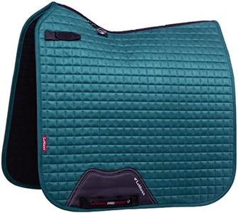 LeMieux Dressage Suede Square Saddle Pad - English Saddle Pads for Horses - Equestrian Riding Equipment and Accessories (Peacock - Large)