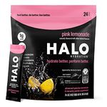 HALO Hydration Pink Lemonade - Electrolyte Drink Powder Sachets - Dietary Supplement, Rich in Vitamin C & Zinc, Complete Hydration - Keto, Vegan & Low Calorie - 24 x Sachets