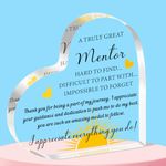 QMVMV Mentor Gifts for Women Men, Thank You Gifts for Mentor, Acrylic Plaque Mentor Teacher's Day Gifts, Leaving Going Away Retirement Appreciation Gifts for Mentor