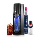 SodaStream E-TERRA Sparkling Water Maker (Black) with CO2, Carbonating Bottle, and Pepsi® Zero Sugar Mix