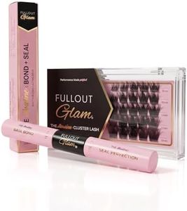 Full Out Glam Encore Lash Clusters DIY Eyelash Extension Kit | Wispy Natural Individual Lashes Clusters with Glue | Long-Lasting Cluster Lashes | 8-14MM False Eyelashes Extensions Set