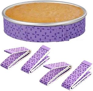 4 Pack Bake-Even Strips, Thick Cotton Absorbent Bake Even Strip, Keep Cakes More Level and Prevents Crowning with Cleaner Edges, for Home Kitchen Bake Cake Strips