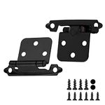 goldenwarm 10 Pairs(20Units) Black Cabinet Door Hinges Full Overlay Cabinet Hinges Soft Close Hinges Black Kitchen Cabinet Hinge Self Closing for Modern Drawer Hardware