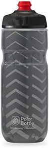 Polar Bottle Breakaway Insulated Water Bottle - BPA Free, Cycling & Sports Squeeze Bottle (Bolt - Charcoal & Silver, 20 oz)