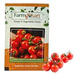Farmgokart | 5 Gms of RED CHERRY TOMATO Seeds| Appx 2500 Seeds Per Packet | High Germination Quality Vegetable and Herbs Seeds Pouch | for Home Gardening, Farming and Planting