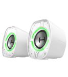 Edifier G1000 II Desktop Computer Speakers for Gaming, 4W RMS, 2.5" Full-Range Driver & Enhanced Bass, Bluetooth 5.4 with USB-C/AUX, 9 Dynamic RGB Lighting Modes, Compact for PC/PS5/Switch - White