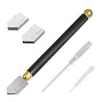 iJiZuo Glass Cutter Kit, 2mm-20mm Professional Cutting Head, Glass Cutting Tool, Pencil Style Oil Feed Carbide Tip for Glass Cutting Tool/Tiles/Mirror/Mosaic