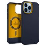 Caseology Nano Pop Mag Silicone Case [Built-in Magnet] Designed for Magsafe Compatible with iPhone 13 Pro Max Case (2021) - Blueberry Navy