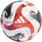 adidas Unisex-Adult Tiro Pro Soccer Ball, White/Black/Iron Metallic/Power Red, 5