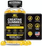 Creatine Gummies for Men & Women - 100% Pure Creatine Monohydrate for Energy, Strength & Muscle Recovery - Natural Lemon Flavor, Vegan, Gluten-Free, Non-GMO, Easy & Delicious Supplement (90ct)