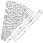 Rulers for Kids, 30 Pcs Clear Plastic Rulers 30cm/12Inch Transparent Straight Ruler with Inches and Metric for Kids Student for School Classroom, Home or Office