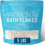 Magnesium Flakes for Bath - Magnesium Chloride Flakes - Dead Sea Salts for Soaking, 5.0 LBS