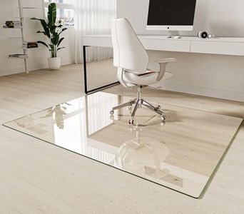 [Upgraded Tempered Glass] Koonmi 50" x 65"Office Floor Desk Chair Mat for Carpet & Hardwood Floor